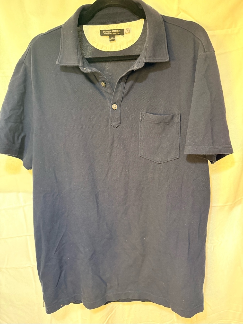 Banana Republic Polo w/ blokecore tennis prep preppy vintage collegiate cozy lg